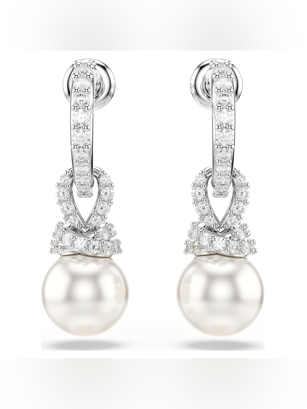 Swarovski Crystal Pearl Drop Earrings NIB Retail:$139 - Picture 5 of 7